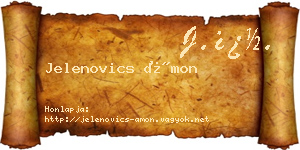 Jelenovics Ámon névjegykártya